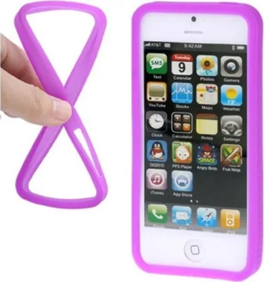 Produktbild von Schutzhülle Silikon Bumper für Case Handy iPhone SE Lila
