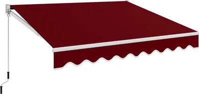 Produktbild von Einziehbare Markise, 3 x 2,5 m, UV- und wasserbeständig, Weinrot