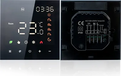 Zdjęcie produktu dla Inteligentny termostat 3A Cyfrowy programowalny wyświetlacz LCD Ekran dotykowy Regulator temperatury ogrzewania podłogowego Cyfrowy inteligentny termostat ścienny do ogrzewania wody