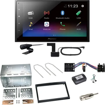 Produktbild von Pioneer DMH-A340DAB DAB+ Bluetooth Einbauset für Peugeot 307 Citroen C2 C3