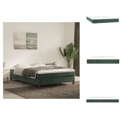 Produktbild von vidaXL Taschenfederkernmatratze Dunkelgrün 140x190x20 cm Samt - Matratzen