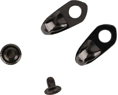 Obrázek produktu pro Háčky na tkaničky, 20 sad, slitina, s nýty, pro opravy, kempování, turistiku a lezení, (#4), barva gunmetal