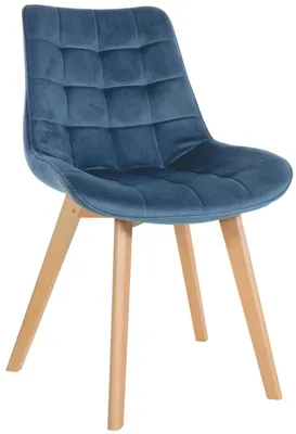 Produktbild von Stuhl Brook Samt blau