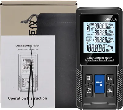 Obrázek produktu pro Intelligent Laser Rangefinder Digital Laser Distance Meter with Single Continuous Volumes Area Pythagoras Measurement Modes Adjustable Function IP54 Waterproof