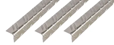 Produktbild von Alberts 3 x Winkelprofil, geriffelt, Aluminium, blank, 23,5 x 23,5 x 1,5 mm, Länge 2 m