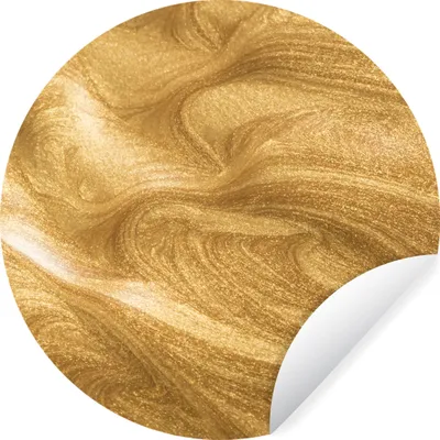 Produktbild von MuchoWow® Runde Wandtattoo - Wandsticker Tapete Aufkleber Ein goldener Hintergrund mit Glitzern Ø 80 cm Selbstklebend und Repositionierbar - Wandaufkleber - Kreis - Mauerkreis - Wand Bilder - Wandsticker - Wohnzimmer Dekoration - Dekoration für die Wände - Aluminium - Babyzimmer