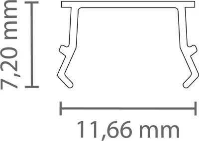 Produktbild von PC75-11 FLAT Abdeckung 2 m – für LED Trockenbauprofil EXO-T4 | opal satiniert 65 % TL
