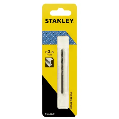 Obrázek produktu pro Stanley STA50030-QZ, Vrtačka, 3,5 mm, 70 mm, Kov, 3,9 cm, Rychlořezná ocel HSS-R
