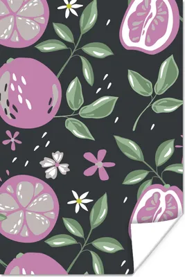 Produktbild von MuchoWow® Poster Sommer - Obst - Blumen 120x180 cm - Kunstposter