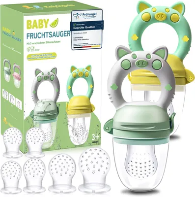 Immagine prodotto di Ciucchietti in silicone senza BPA, adatti a bambini dai 3 ai 6 mesi, confezione da 2, sicuri per i neonati