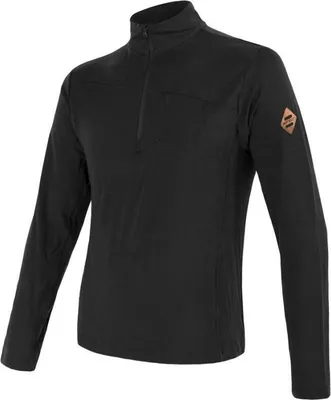 Obrázok produktu pre Tričko Sensor Merino Extreme Zip pánske dlhé čierne veľkosť M 18200029-01