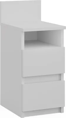 Zdjęcie produktu dla Stolik nocny Vicco Monty Biały 25 x 59.1 cm z 2 szufladami, Model 53163