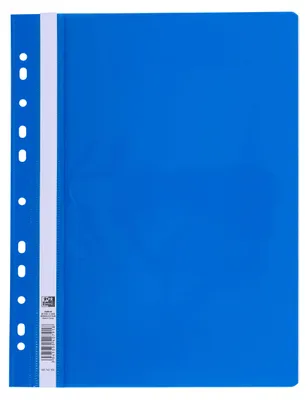 Productafbeelding van Snelheft A4, polypropyleen, met perforatie voor archiveren, blauw, verpakking met 25 stuks