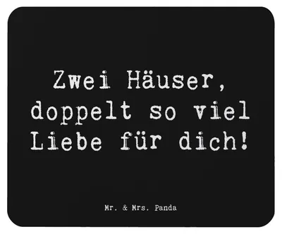 Produktbild von Mr. & Mrs. Panda Mousepad Spruch Trennung von den Eltern - Schwarz - Geschenk, laptop mauspad, Kraft, Zuversicht, pc, Trost, Familienliebe, Herausforderungen, Vertrauem