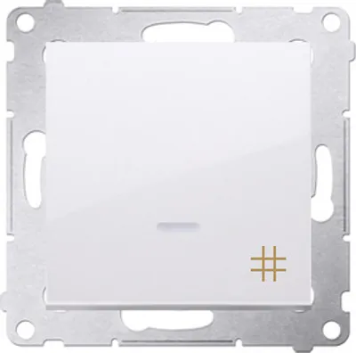 Zdjęcie produktu dla Kontakt-Simon DW7L.01/11, Plastik, Biały, IP20, IP44, 250 V, 10 A, 75 mm