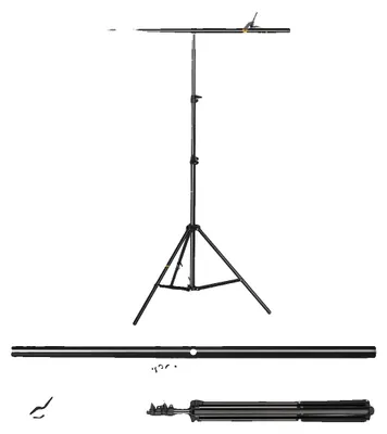 Obrázok produktu pre Stojan na pozadie, nastaviteľný podporný systém, prenosná konštrukcia, , 83 x 200 cm