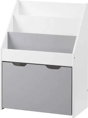 Produktbild von Kinderbuchregal aus MDF - 3 Schubladen - 55 x 28 x 69,5 cm