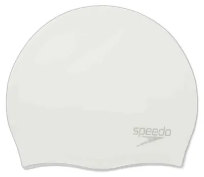 Produktbild von Speedo Plain Moulded Silicone Badekappe Weiß Weiß One Size