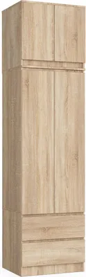 Produktbild von AKORD Furniture Factory SP0PSZNADS60SON, Eiche, Garderobe, 2 Regale, 2 Tür(en), Matt, Drehtür