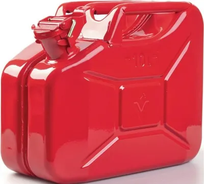 Image de Jerrican 10l rouge feu RAL 3000 tôle acier 0,9mm L345xl165xH275mm VALPRO