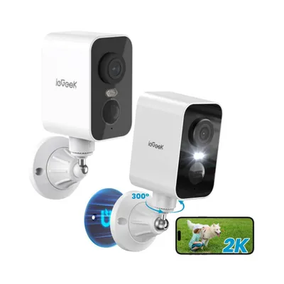 Obrázek produktu pro 2K/3MP venkovní sledovací kamera, 300° PTZ WLAN kamera venkovní 15m barevná 2,4GHz WIFI 32&64GB