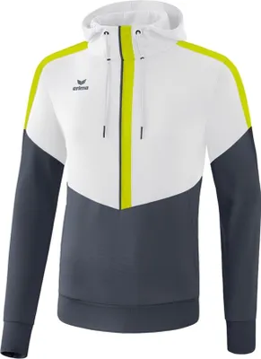 Produktbild von Erima Squad Kapuzensweat Herren - Weiß / Slate Grey / Lime
