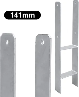 Produktbild von Jayseuw 4x H-Anker Pfostenanker H-Anker H-Pfostenanker Pfostenträger Pfostenhalter 141mm 600MM