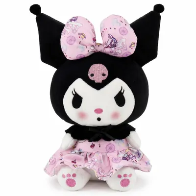 Immagine prodotto di Wiztex Sanrio, peluche rosa con fiocco, bambola di peluche kawaii, Kuromi, peluche, regalo