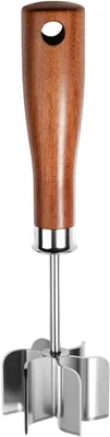 Produktbild von Fleischwolf Holzgriff, 1 Stück, Edelstahl 304, Für Hackfleisch Rind Schwein Huhn Kartoffeln Nüsse