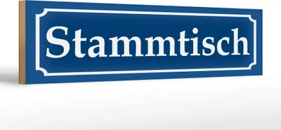 Produktbild von Holzschild Stammtisch, 46x10 cm, Holzschilder Spruch Gruppe Gäste