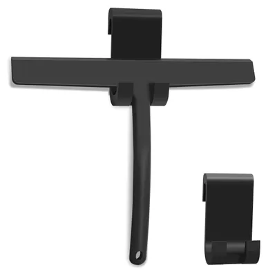 Produktbild von Silikon Duschwischer mit Edelstahlkern, schwarz, 24cm