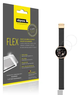 Immagine prodotto di 2x Pellicola protettiva per RUXINGX 1.27 Zoll Smartwatch, rivestimento al 100%, Protezione dipos Flex
