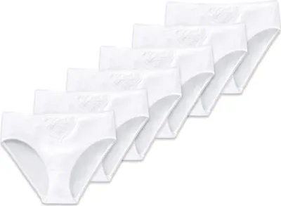 Produktbild von SCHIESSER Damen Tai-Slips, 6er Pack - "Baumwolle Essentials", Tai Pants, Baumwolle Weiß L