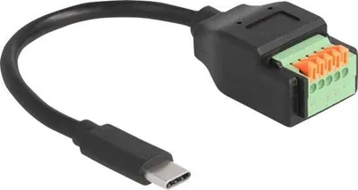 Immagine prodotto di DELOCK USB 2.-C St /Terminalblock Adapter+Drucktaster 15