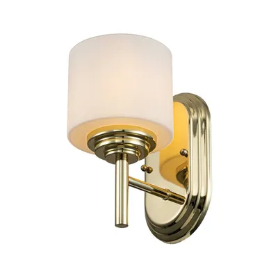 Zdjęcie produktu dla Kinkiet łazienkowy Malibu polerowany mosiądz 1xG9x3W metal wym:21,6x12,9x16cm IP44 Feiss