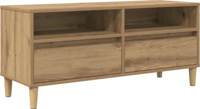 Zdjęcie produktu dla vidaXL Szafka pod telewizor Artisan dąb 100 x 34,5 x 44,5 cm Materiał drewnopochodny