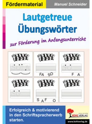 Obrázek produktu pro Lautgetreue Übungswörter zur Förderung im Anfangsunterricht