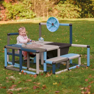 Produktbild von Quadro Möbel Kit L Modularer Baukasten für Kindermöbel und Spielgeräte, ab 6 Monaten, 345 Teile – Petrol