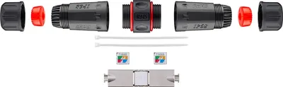 Produktbild von Verbinder für Netzwerkkabel Cat.6 STP werkzeugfrei, Kupplung