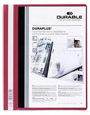 Produktbild von Durable Präsentationshefter Duraplus A4+, 25 Stück, rot, 257903
