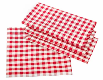 Produktbild von Tischläufer kariert 40x140 cm rot-weiß 100% Baumwolle Texpot Landhaus Deko