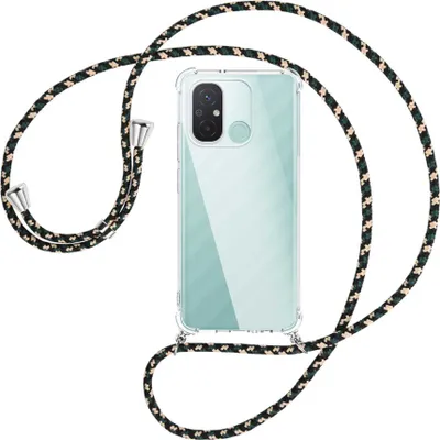 Produktbild von Handykette Backcover-Schutzhülle mit Band (Metall silberfarben) für Xiaomi Redmi 12C (6.71'') - camouflage