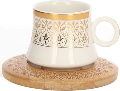 Obrázek produktu pro sada 6 šálků na espresso s podšálkem a podstavcem Mocha servisní motiv 11