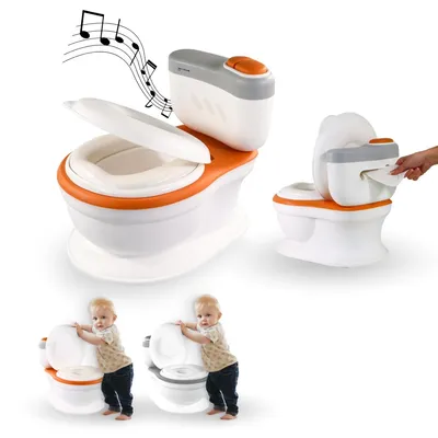 Image de Mobiclinic Kids, Pot avec son de décharge, bambin, Toikid, âge 1-3 ans, Avec couvercle, compartiment pour papier toilette, Fonctionne avec piles