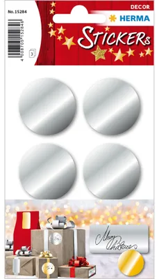 Immagine prodotto di Herma DECOR adesivi argentati 32 mm 18 pezzi