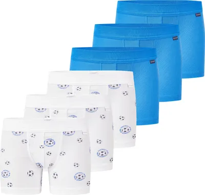Produktbild von Schiesser 6er Pack Kids Boys Feinripp Organic Baumwolle Retro Short / Pant Extra breiter Softbund, Herrlich komfortabler Beinausschnitt, Angenehm weiche Feinripp-Qualität
