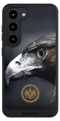 Produktbild von NIVOCASE Handyhülle für Samsung Galaxy S23  Hülle NIVOpure Case Schwarz Adler Eintracht Frankfurt Offizielles Lizenzprodukt