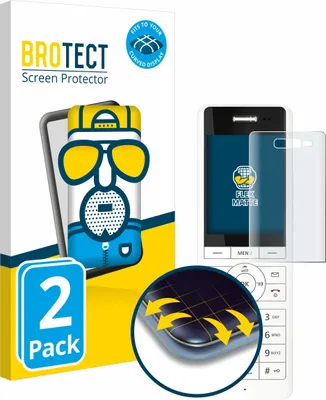 Produktbild von 2x BROTECT Fullscreen Schutzfolie für AVM Fritz!Fon X6 White Displayschutz Folie Fullcover Matt Entspiegelungsfolie