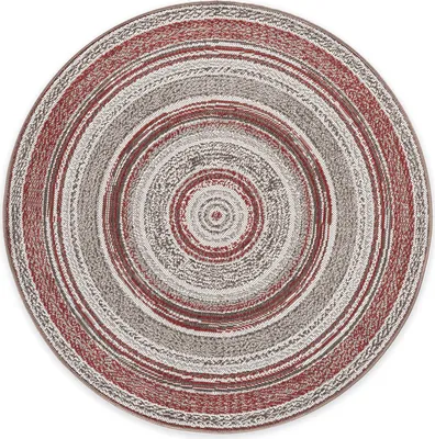 Produktbild von In- & Outdoor Teppich Rund DAVE, Seire "Circo", Rot, Ø120 cm