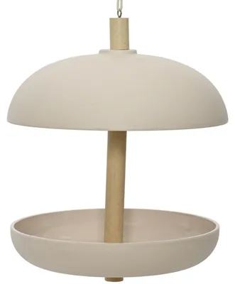 Produktbild von Decoris Vogelfuttersilo - zum Aufhangen - cremeweis - Bambus - 25 cm